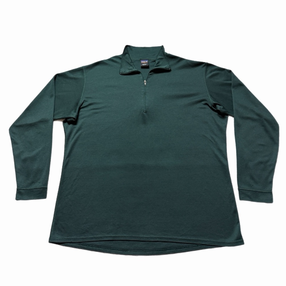 VTG Patagonia Men’s Capilene Evergeen 1/4 Zip Baselayer Shirt L Gorpcore Outdoor